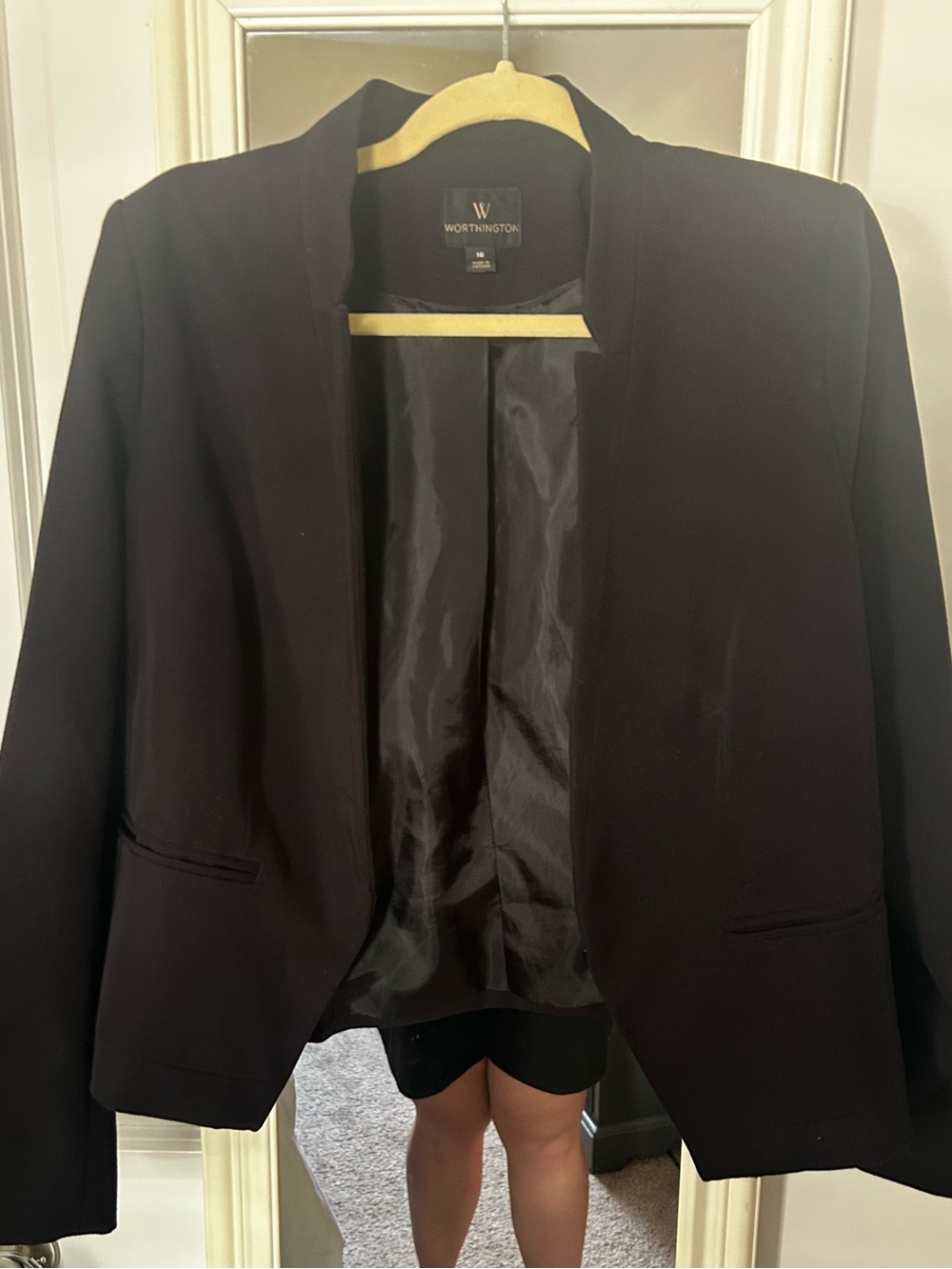 Worthington Black Open-Front Women's Blazer